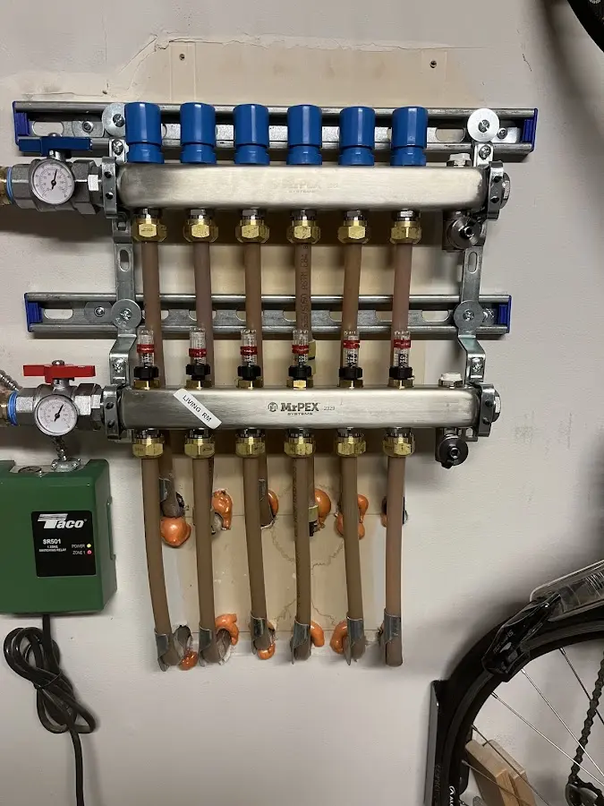 Plumber performing Gas Line Installation at a residential property in Ocean Pines